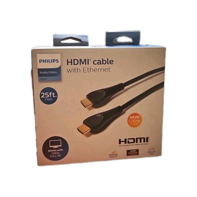 Philips 25' HDMI High Speed Cable with Ethernet - Black