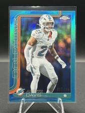 2025 Topps Chrome Football Ashtyn Davis Aqua Refractor /199 Rookie RC
