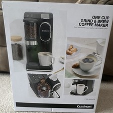 Cuisinart One Cup Grind & Brew Bean-to-Cup Coffee Maker Built-In Grinder Black