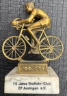 75 Years Cycling Club 07 Auringen E.V. Brass Figurine on Marble Base 13.5cm