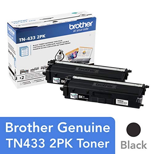 Brother TN-433 Original Toner Cartridge - Twin-pack - Black (tn4332pk)