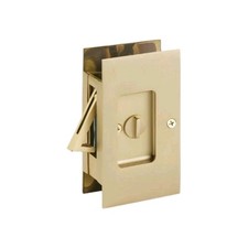 Emtek Pocket Door Passage/Privacy Rectangular Modern Lock, SCR. AND DENT READ 