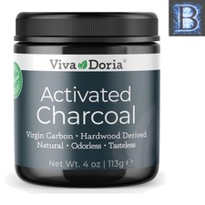 Food Grade Activated Charcoal Powder - 4 Oz, Unflavored, Versatile Detox