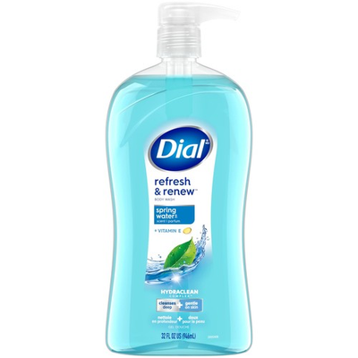 #ad Dial Body Wash Refresh amp; Renew Spring Water 32 32 Fl Oz Pack of 1 Blue $10.89