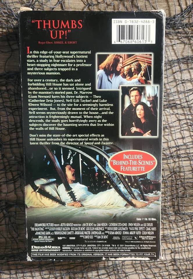 Dreamworks The Haunting VHS Foto 2 de 3