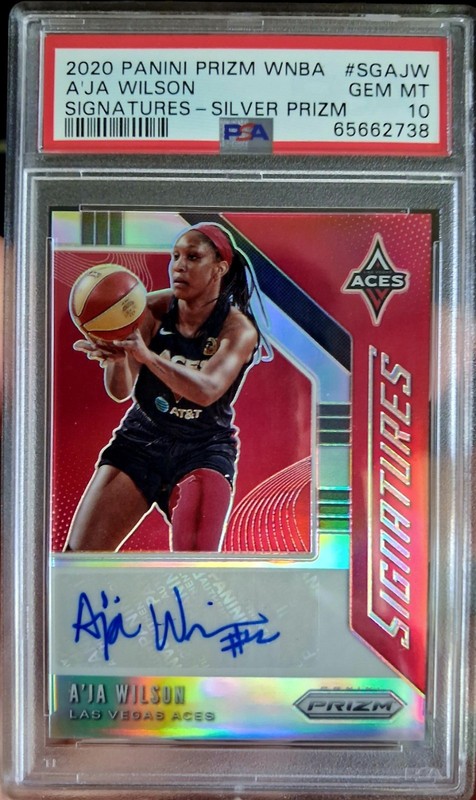 Aja A'Ja Wilson 2020 Panini WNBA Prizm SIGNATURES Autograph Auto PSA 10 RARE! 🐐