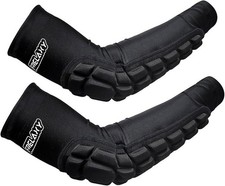 Padded Elbow Forearm Sleeves 2 Pack Compression Crashproof Arm Pads for Footb...