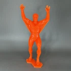 Vintage 1967 MARX MARVEL Plastic Action Figure SPIDER-MAN ORANGE Arms Up NICE!
