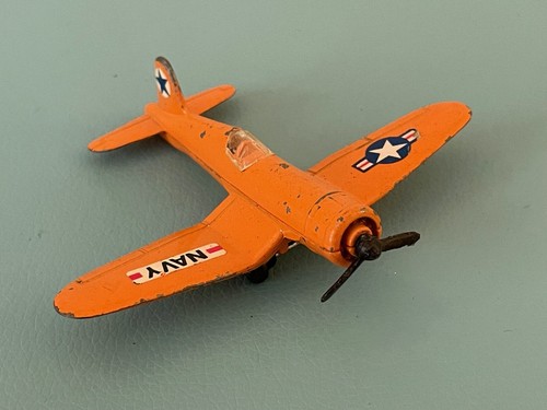 Matchbox 3,4"" CORSAIR F4U-5N Druckguss VINTAGE orange FLUGZEUG Spielzeug 1973 SELTEN SB16
