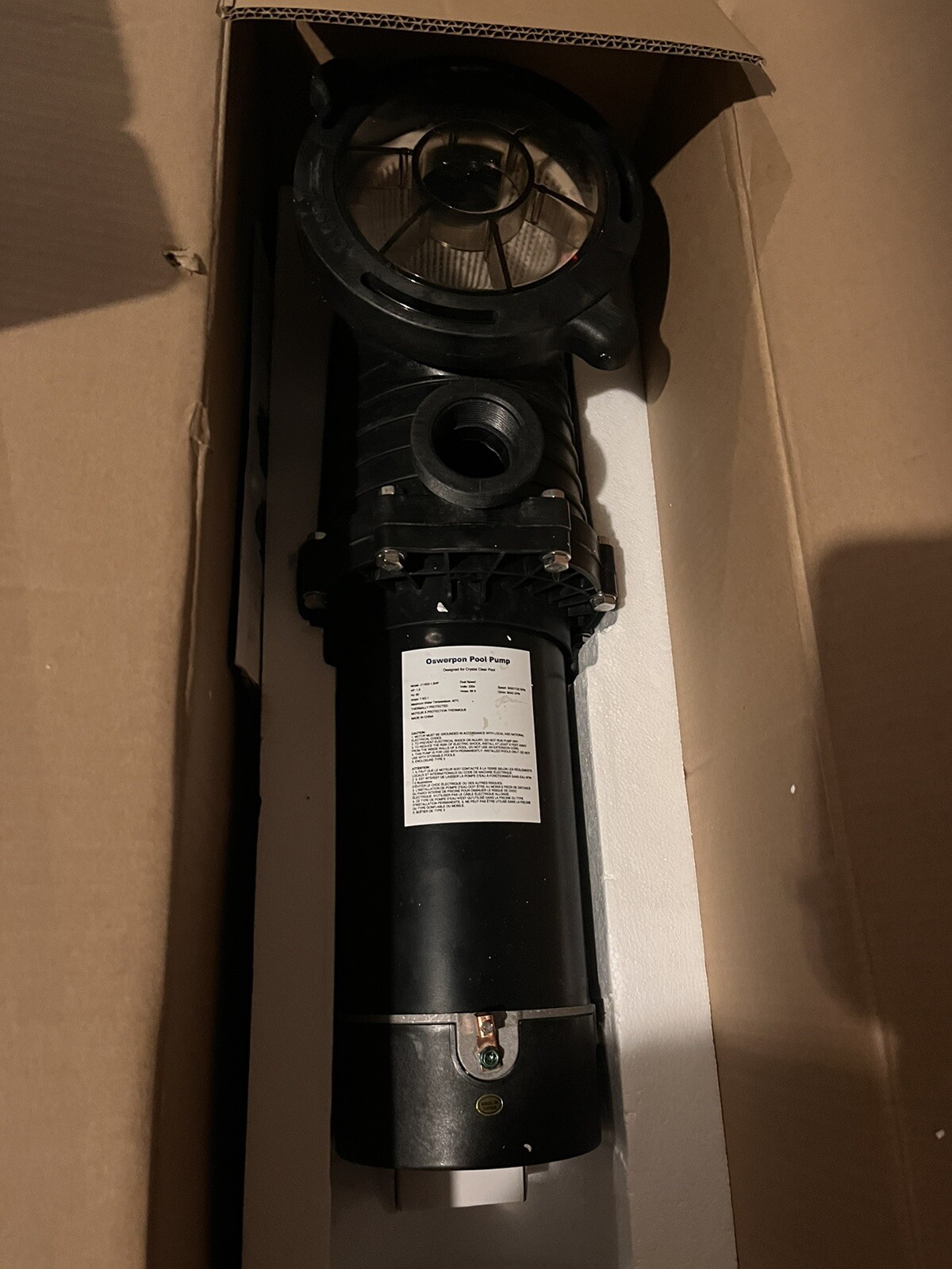 Oswerpon Pool Pump 1.5 HP 230V Dual Speed Inground/Above Ground Pool