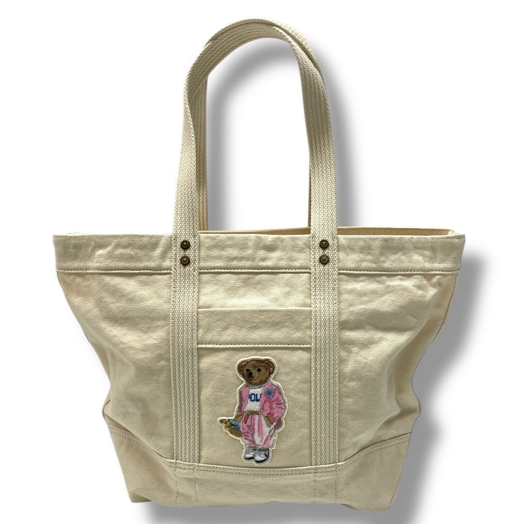 【希少レア】Vintage Ralph Lauren Polo Bear Bag Vintage Polo Ralph Lauren Bear Graphic Natural Tote Bag - Etsy