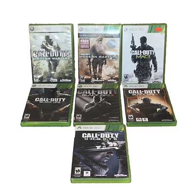 7 CLEAN DISCS Call of Duty Lot Xbox 360 COD Black Ops Modern