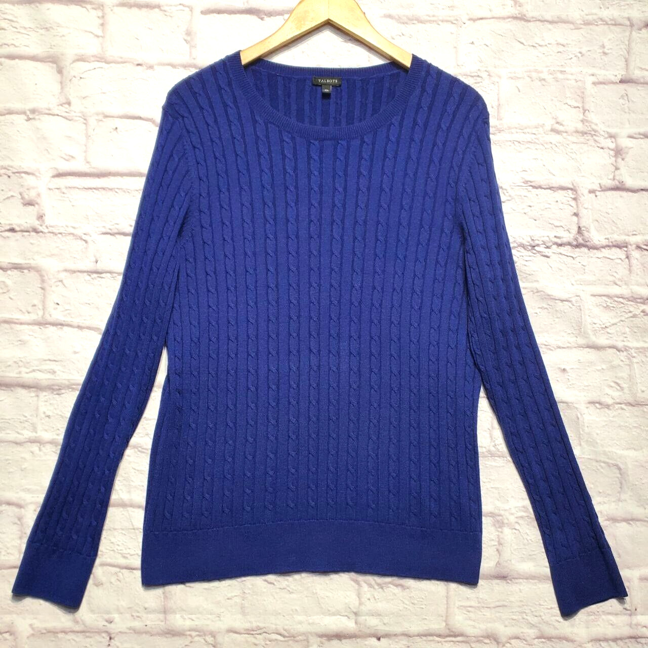 Talbots Cable Knit Crew Neck Pullover Sweater Wom… - image 1