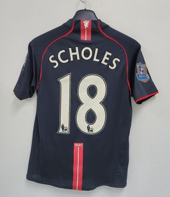 2007-08 Manchester United Away S/S No.18 SCHOLES EPL 07-08 Premier 
