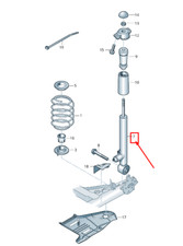 New SKODA OCTAVIA 5E MK3 Rear Gas Shock Absorber 5Q0513049HK NO DUTY TO 🇺🇸