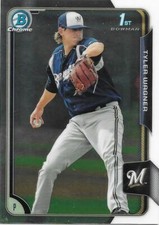 2015 Bowman Chrome Prospects  TYLER WAGNER  - MILWAUKEE BREWERS - #BCP143