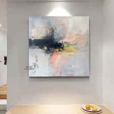 wall Art Modern Abstract Hand-Painted Oil Painting on Canvas Home Decor 20in