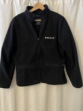 IKEA Fleece Jacket Black Employee Uniform - Size Women  s Medium Devon  Jones
