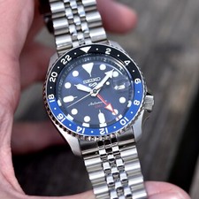 Seiko 5 Sports Stainless Steel 42.5 MM GMT Automatic Blue Dial Watch SSK003K1 7