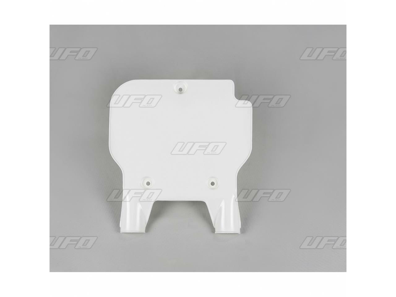Plaque avant UFO blanche KX80 carrosserie plastique moto cross Kawasaki