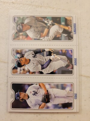 2022 Topps Gerrit Cole Aaron Judge DJ Lamahieu TPC-6C TPC-6B TPC-6A Yankees