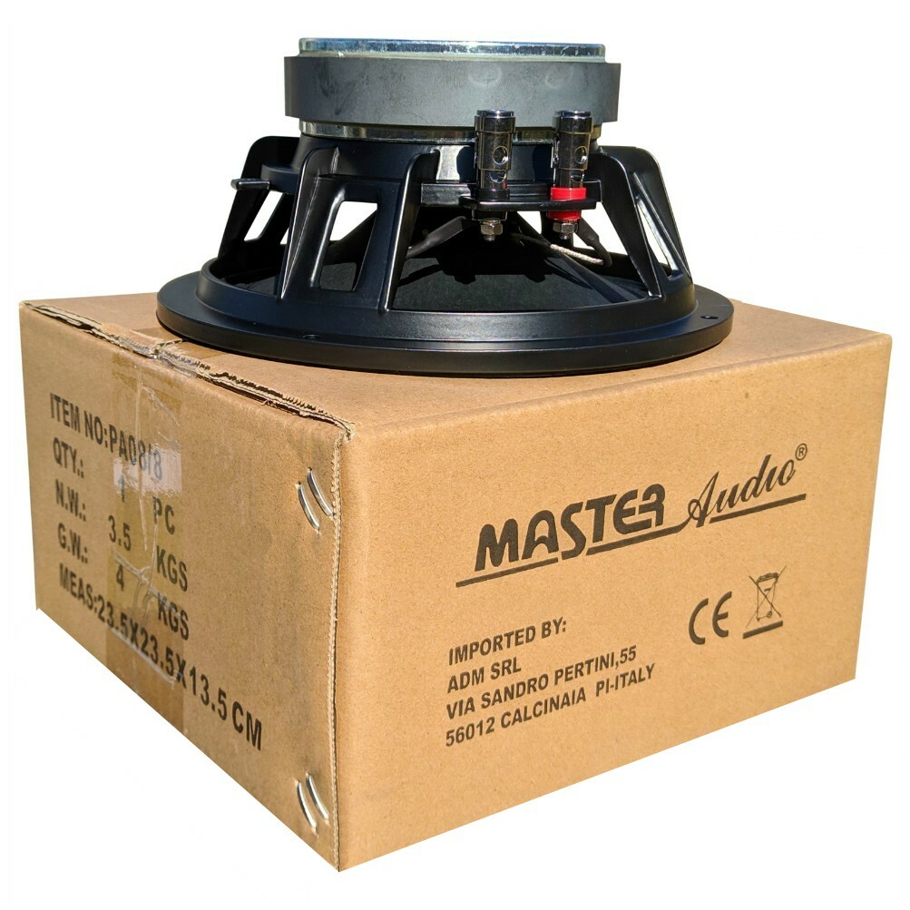 1 MASTER AUDIO PA08/8 altoparlante 20,00 cm 200 mm 8" da 240 watt rms 92 db auto