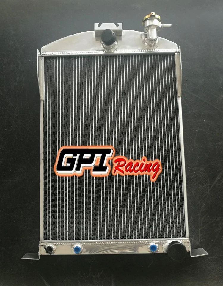 5 filas para coche Ford con Chevy 350 V8 automático en 1933-1934 radiador de aluminio Foto 2 de 4