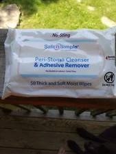Safe N Simple Peri Stoma Cleanser and Adhesive Remover Wipe.