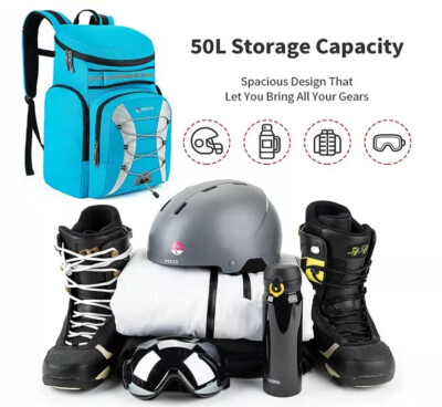 Ski Boot Bag 55L Waterproof Snowboard Boots Backpack for  display picture 1