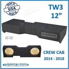 Gmc Sierra Crew Cab 2015 Sub Box For JL AUDIO TW3 12" Dual Sub Box