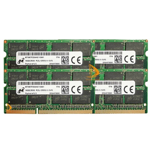 Micron 4x 16GB 2RX8 PC3L-12800S DDR3-1600Mhz 1.35V Laptop SO-DIMM RAM Memory-*/- - Picture 6 of 6