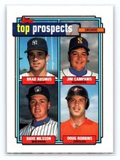 1992 Topps Brad Ausmus, Jim Campanis, Dave Nilsson, Doug Robbins, RC ROOKIE  58