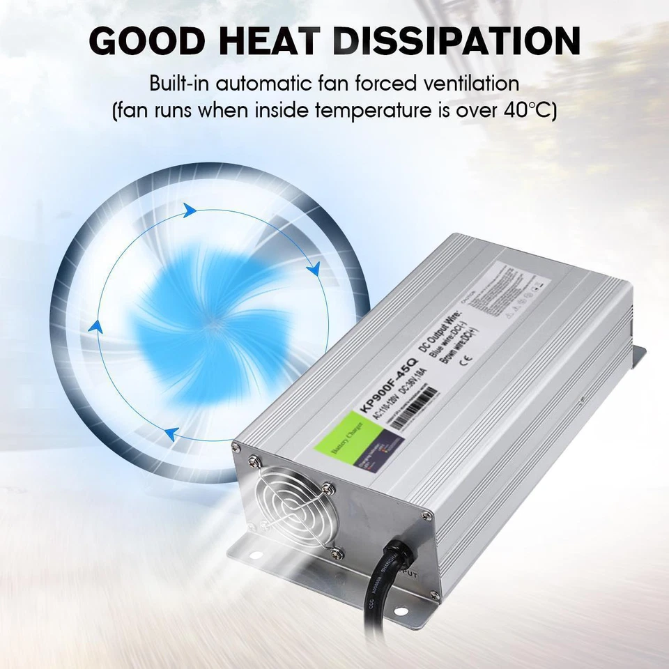 Cargador de batería de carro de golf 36 voltios pie de cuervo 36 V para Club Car EZgo TXT Yamaha Foto 4 de 4