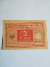 Karta kredytowa 2 marki Berlin dzień 1 marca 1920