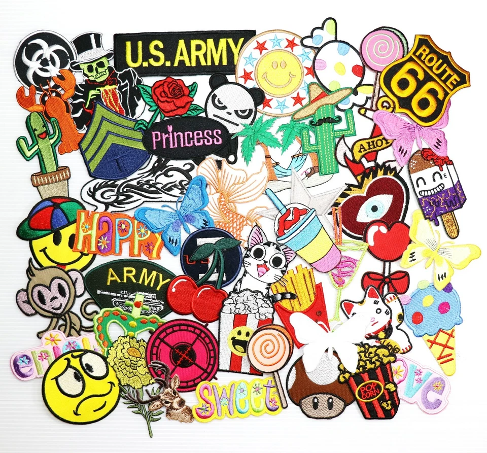 Random Style Patch Fun Gift Kids Party Crafts Artwork Emblem DIY Iron on Clothes - Image 4 of 4