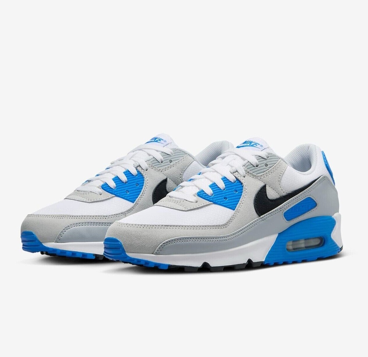 NIKE Air Max 90 FN6958-102 White Photo Blue Pure Platinum Black | eBay