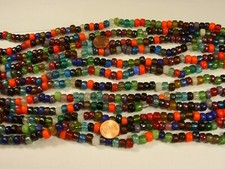 15 Strands 22" Mixed Color Pony Glass Beads Wholesale Bulk Lot 6mm x 9mm Y