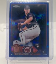 2023 Topps Chrome Sapphire Baseball Cade Cavalli RC #320 Base Sapphire Rookie