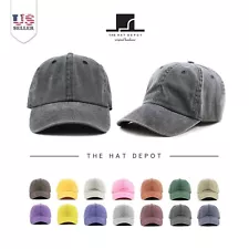 Cotton Hat - The Hat Depot Pigment Dyed Low Profile Cotton Baseball Cap 1201