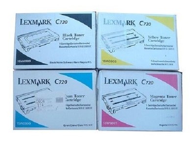 4 x Original Toner Lexmark C720 / 15W0900 15W0901 15W0902 15W0903 Cartridges NEW