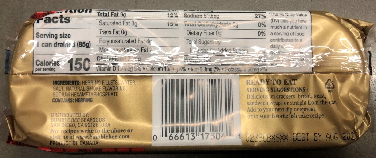 12 CANS Brunswick Kippered Herring Fillet Seafood Snacks Tin Sardines