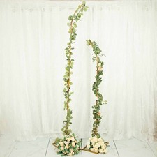 2 Gold Metal Floral Display Frames Curved Top Backdrop STAND Arch Set Events