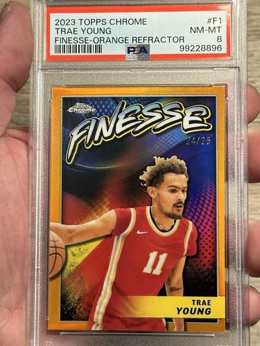 2023-24 Topps Chrome - Finesse Orange Refractor #F-1 Trae Young /25