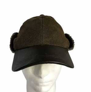 leather winter hats with ear flaps