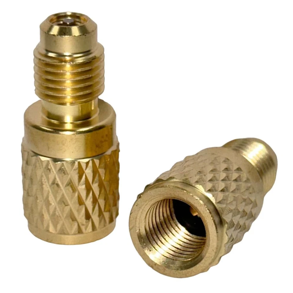 GLOBAL REFRIGERANT SUPPLY R32 R454b Refrigerant Left Hand Threads Tank Adapter A2L Fitting (1) Fitting