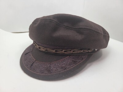 AEGEAN BROWN WOOL GREEK FISHERMAN CAP MADE IN GREECE CAPTAIN CAP
