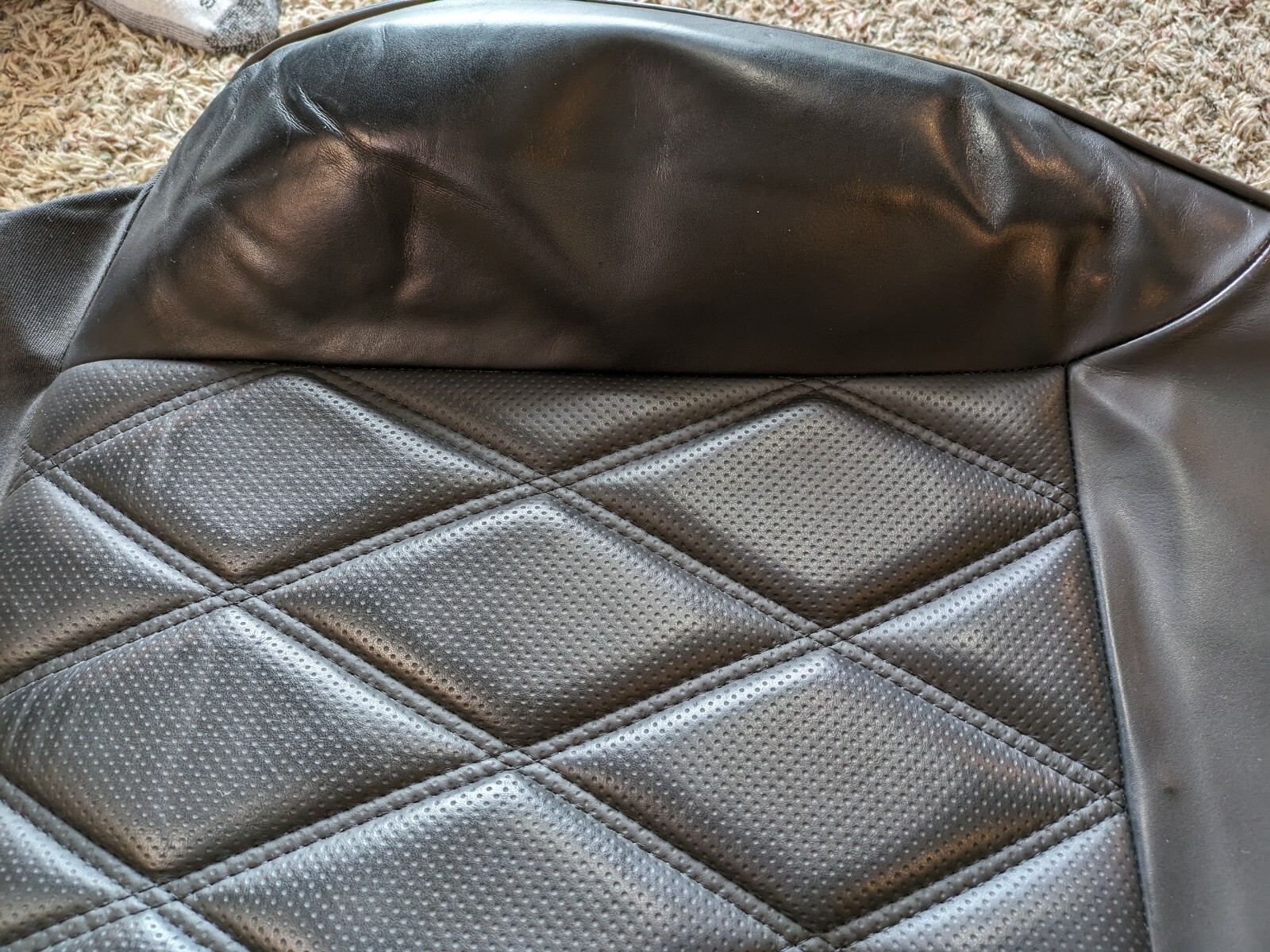 black 10-12 BENTLEY FLYING SPUR front right passenger SEAT upper back CUSHION
