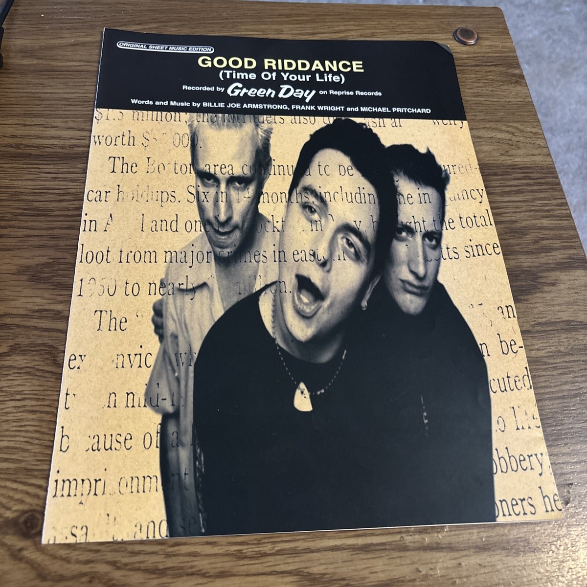 Good Riddance ( Time of your life) Sheet Music-Green Day 1997 | eBay