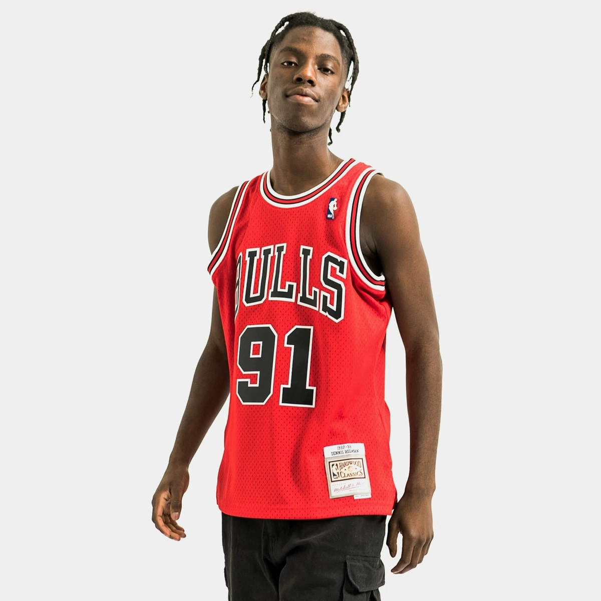 Women's Mitchell and Ness Chicago Bulls NBA Dennis Rodman Hardwood Classics  Swingman Jersey