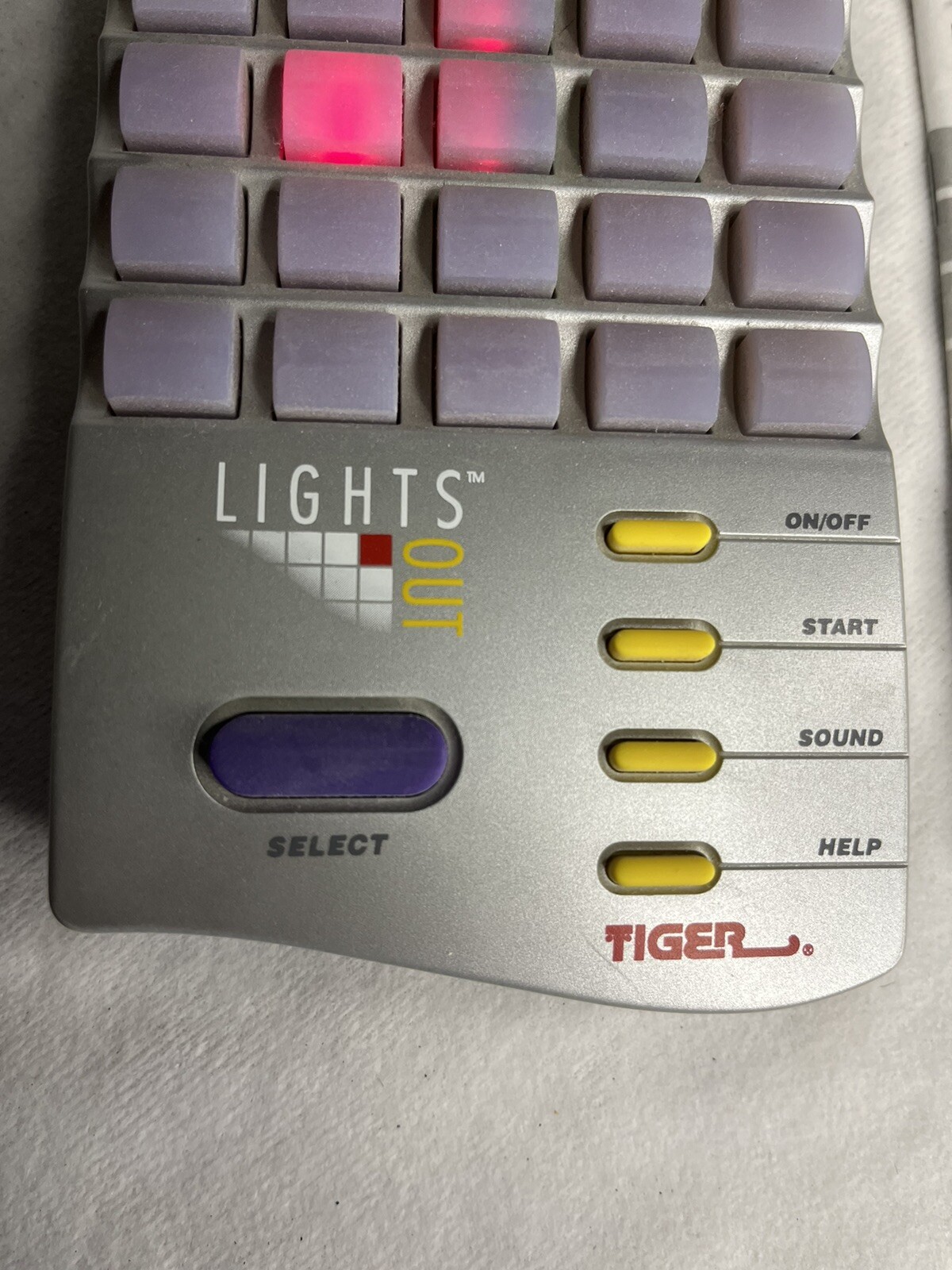 Vintage 1995 Tiger Electronics Lights Out Handheld Puzzle Game Tested